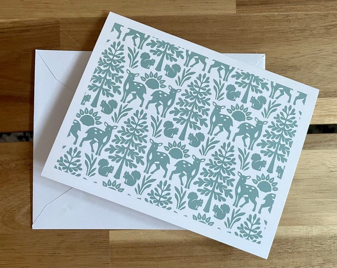 Winter Solstice Pattern Blank Cards - A2 - Set of 6 Blank Notecards
