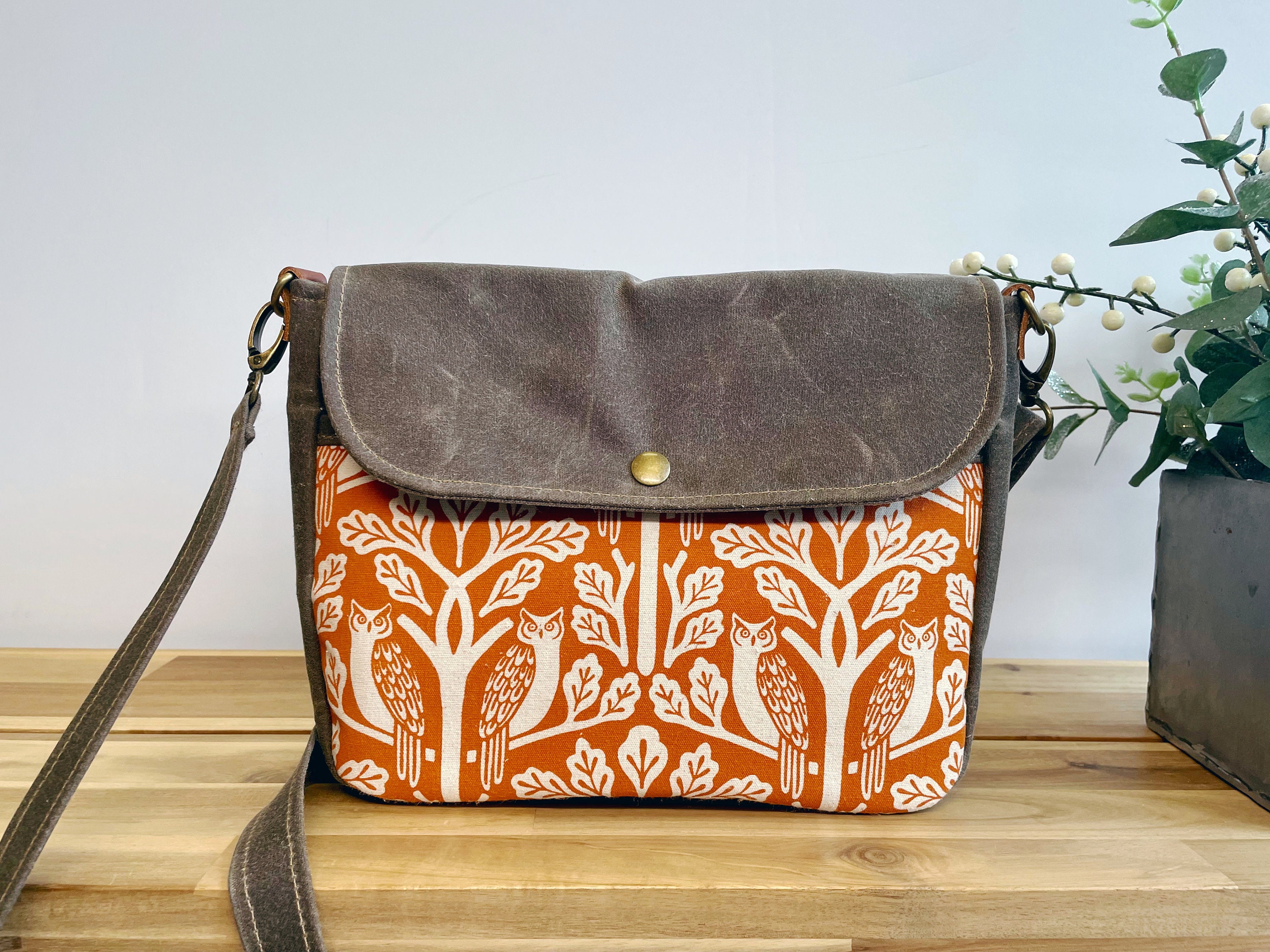 Plum Tree of Life Embroidered Crossbody at Lucia's World Emporium