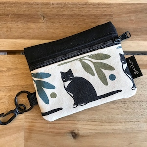 Minibolso Tuxedo Cat - Estuche con cremallera - Monedero con cremallera - Serigrafiado - Estuche para auriculares