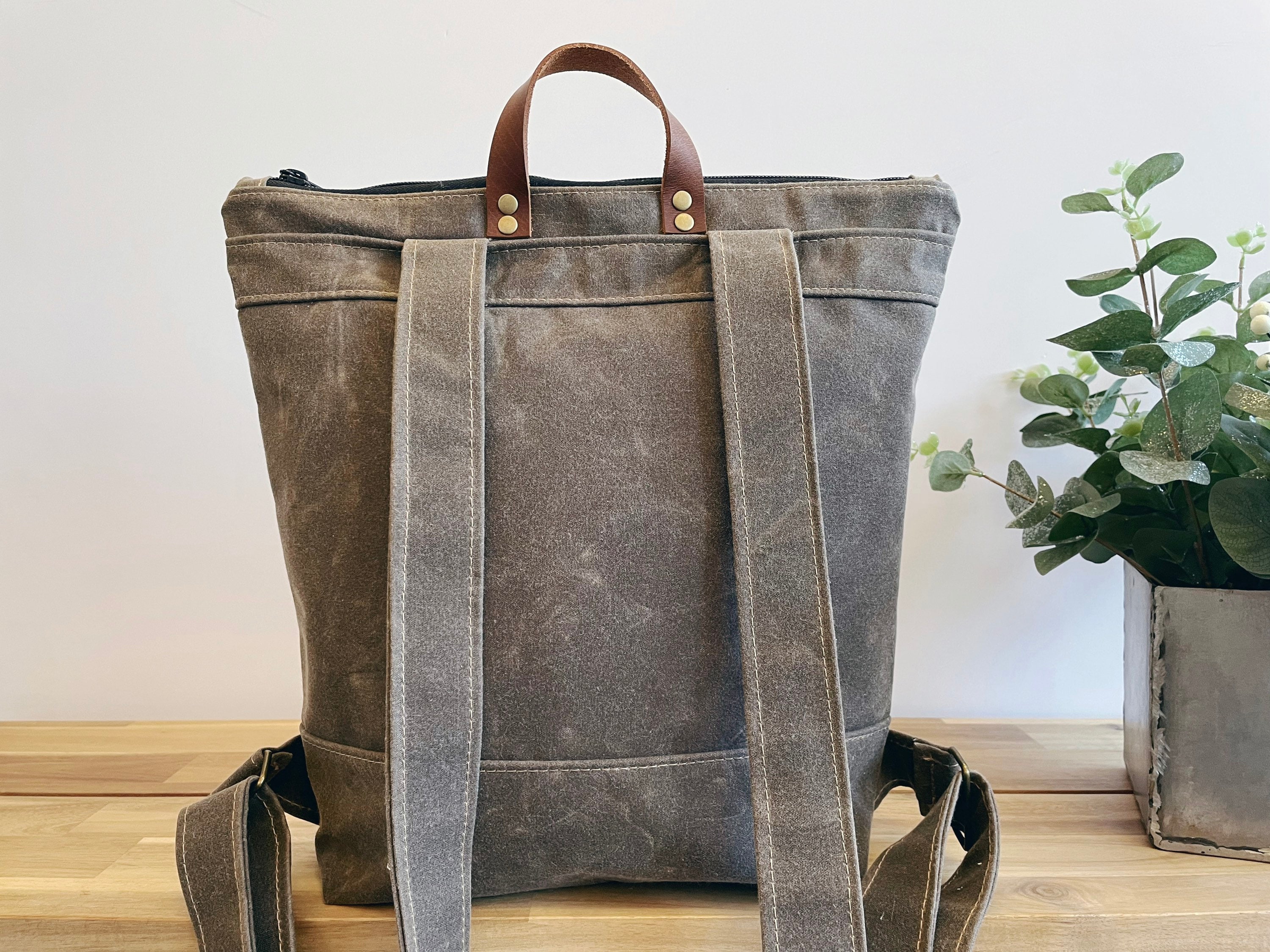 canvas tote bag backpack