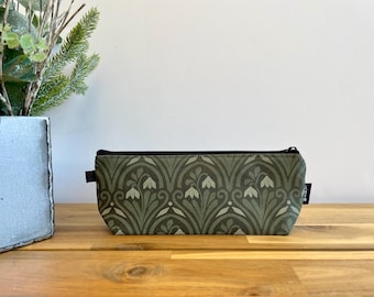 Snowdrops Pattern Pencil Pouch  - Screen Printed - Zipper Pouch