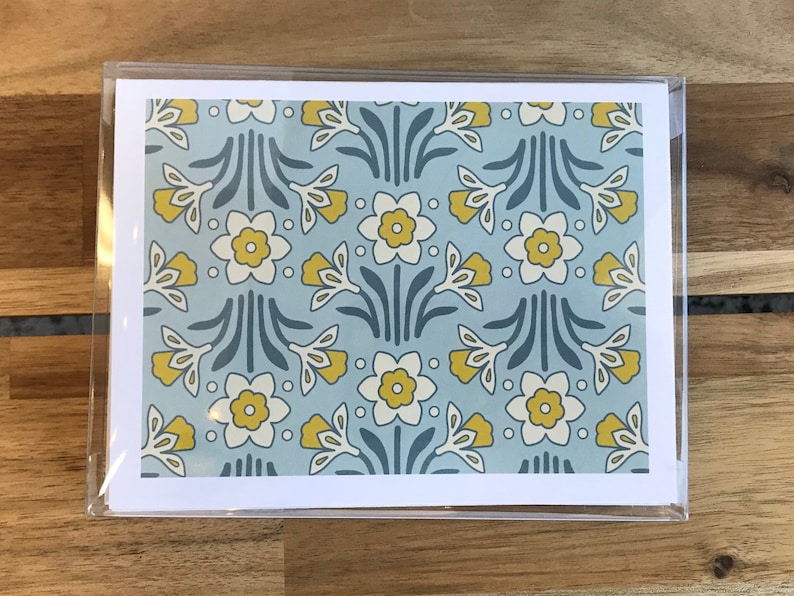 Daffodil Greeting Cards Set of 6 Blank Notecards A2 Flowers