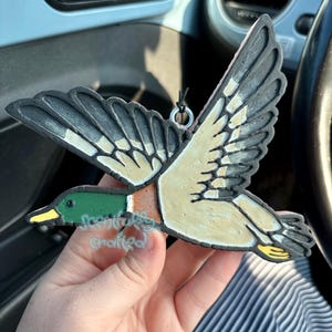 Auto Freshie Flying Mallard Duck | Op maat gemaakte luchtverfrisser!