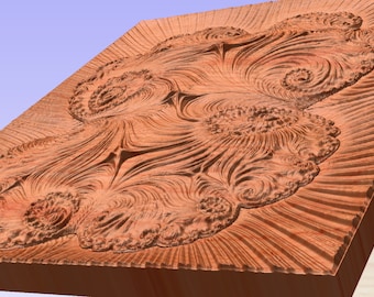 Fractile "The Stars" for Cnc, 3d STL Model, Router Engraver, Artcam, Aspire, Cnc files, Wood, Art, Wall Decoration, download Cut3d