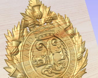 Sutherland Argyll Royal Crest STL-Download für den CNC- und 3D-Druck