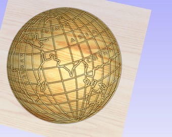 Globe STL, UK Crest elements, Wanddekoration 3D Druck, CNC Carve Download
