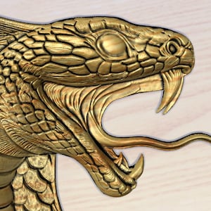 3D CNC-kunstbestand Cobra Snake om te downloaden voor Aspire CNC-snijreliëf