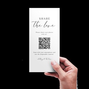 Kamera QR-Code / Dankeskartenvorlage Dankeskarte Vorlage Download Bearbeitbar Sofortiger Download Canva