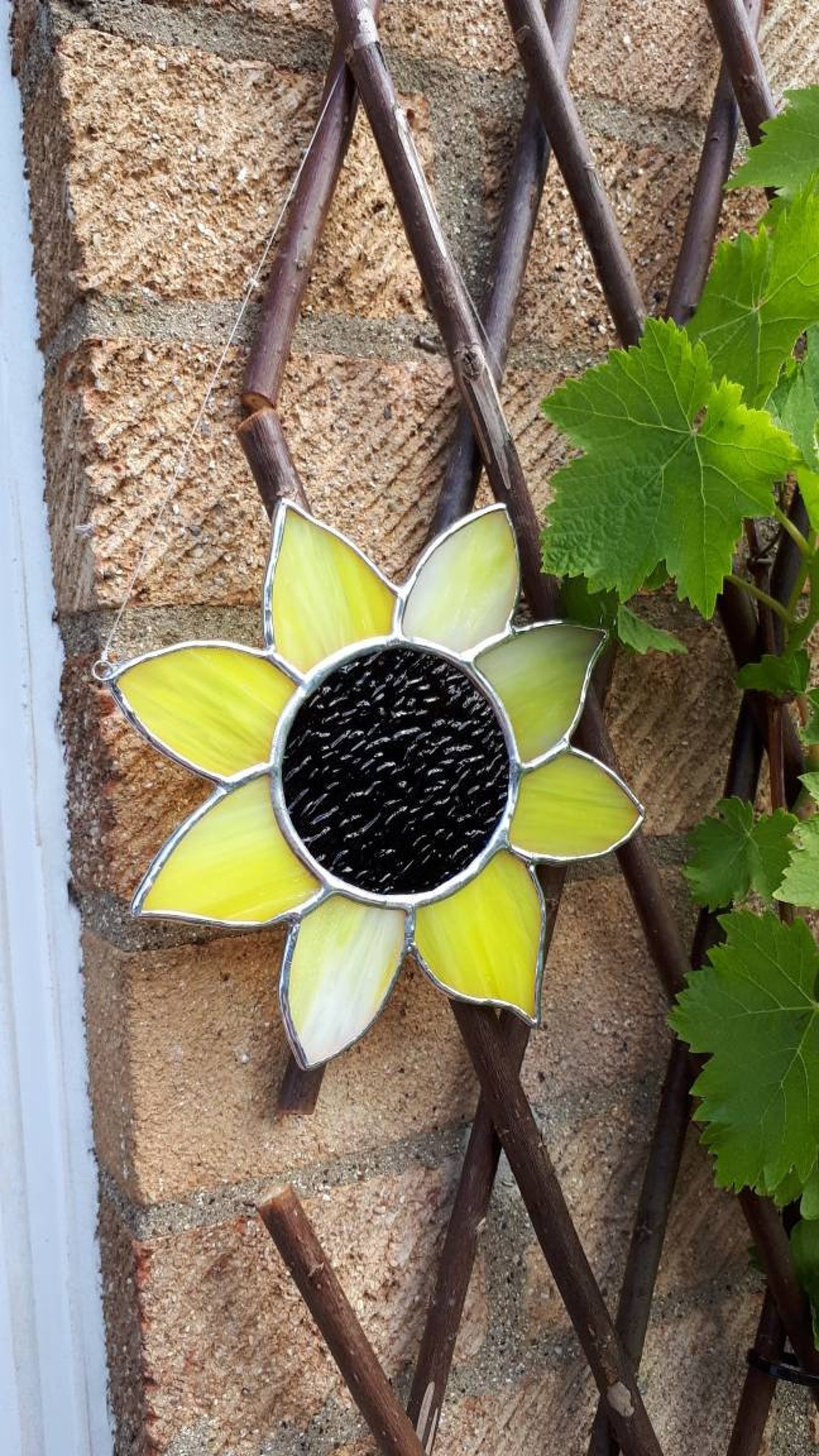 Zonnebloem Glas-in-lood Suncatcher - Etsy Nederland
