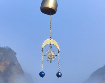 Petite Bell Windchime, handmade melodious with suncatcher charms