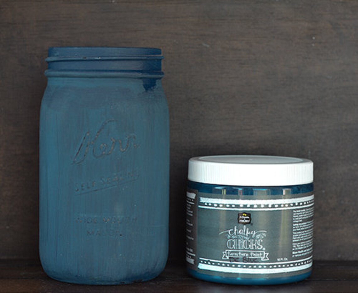 Chalky Chicks Furniture Paint DC Blue 16 Oz Etsy