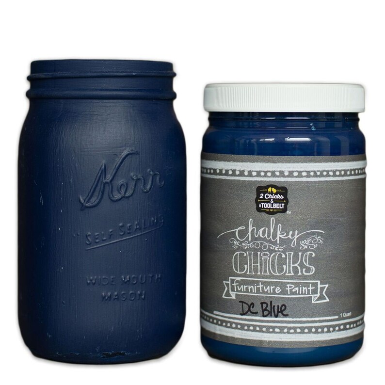 Chalky Chicks Furniture Paint DC Blue 32 Oz Etsy