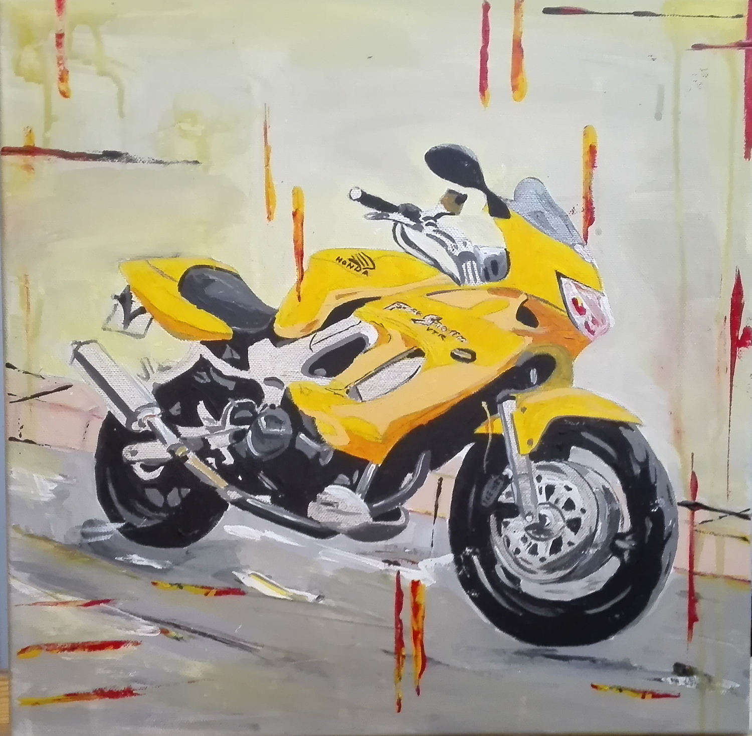 Acrylic Painting Honda Vtr 1000 F Firestorm Yellow On Canvas Etsy Acrylic Painting Honda Vtr 1000 F Firestorm Yellow On Canvas Etsy