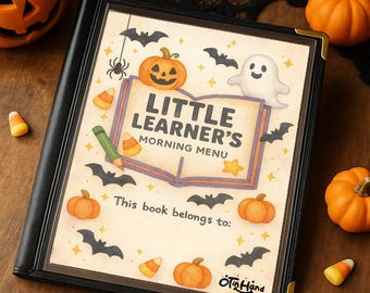 Pasta com cardápio matinal de Halloween para crianças | Aprendizagem pré-escolar (PDF)