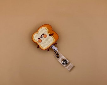 Toast Breakfast Badge Reel for Nurses, Doctors, Respiratory Therapists, Occupational Therapists, Hospital Worker, Teacher, More