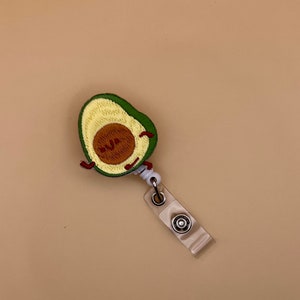 Avocado Badge Reel for Nurses, Doctors, Respiratory Therapists, Occupational Therapists, Hospital Worker, Teacher, More