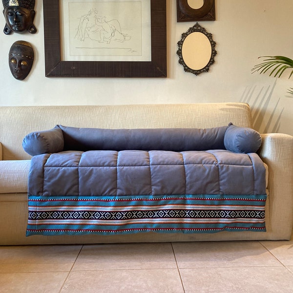Grey Couch protector- Multifunctional cover-Custom made - Machine Washable--Sofa Topper-Fast shipping for Two Seater & Three Seater.