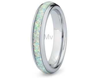 Opal Women's Wedding Ring - Women's Opal Ring- Women's Opal Wedding Band- Women's Opal Wedding Ring- Opal Wedding Band- Opal Ring