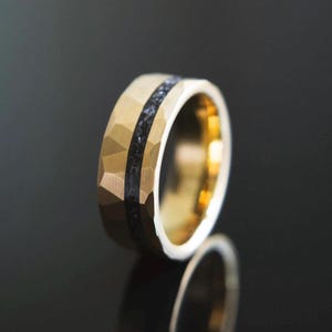 Meteorit Ring - Herrenring Gold - Herrenring Meteorit - Herrenring Gold - Herrenring Meteorit - Wolframring - Kent Gold