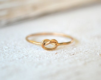 Gold Knot Ring, Love Knot Ring, Bridemaids Ring, Promise Ring, Knot Ring Gold, Knot Gold Ring