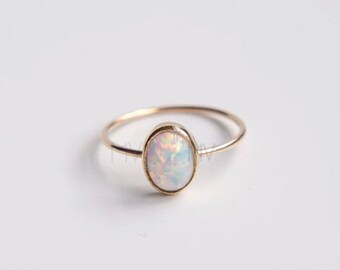 Opal Gold Ring | Etsy