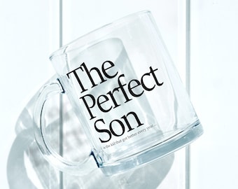 Glassware Professionally Infused With Ink, Great Gift For Son, Daughter, Family, Grandparents, Father, Brother Sister.  No Stickers