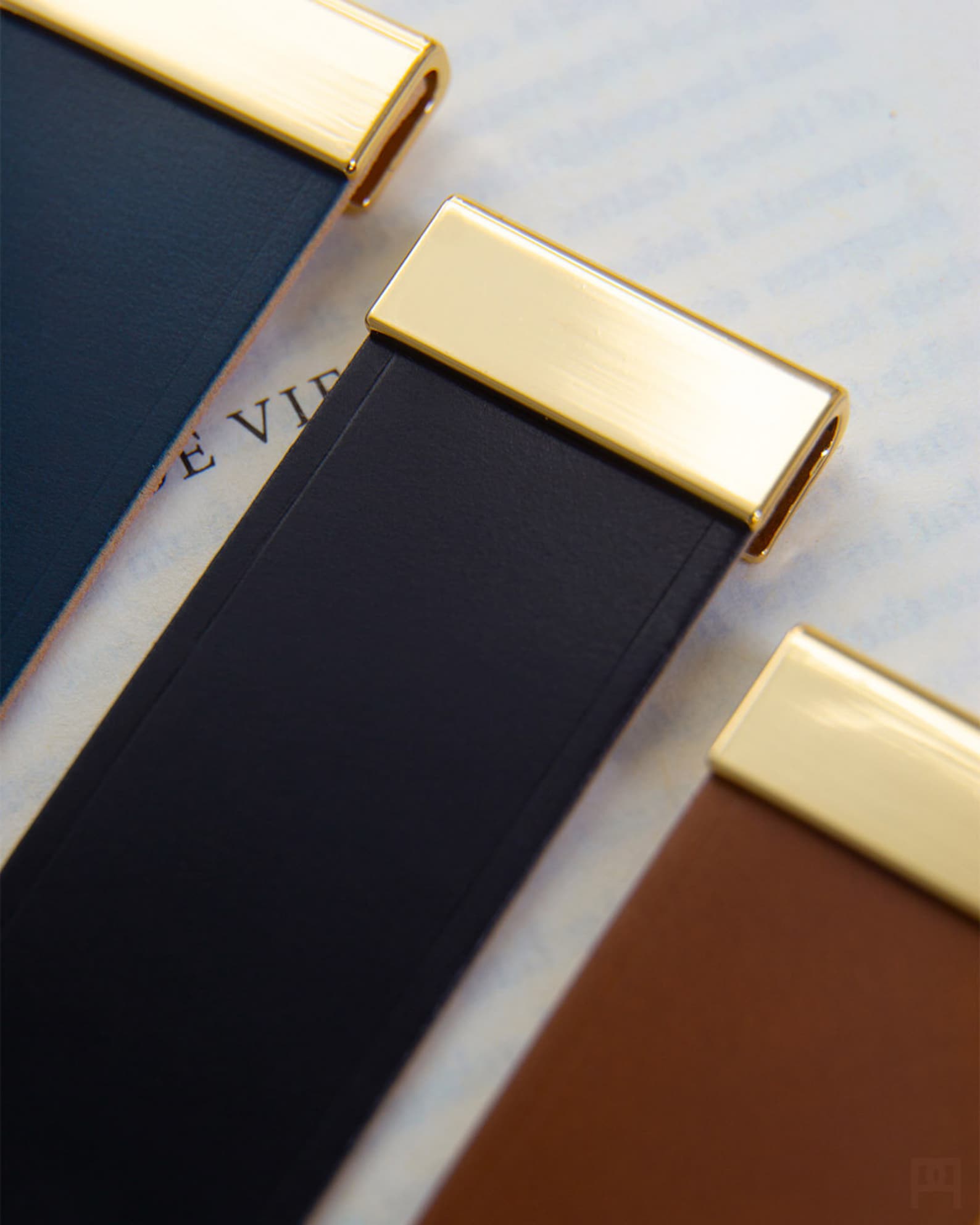 Metal Bookmark Made With Rare Shell Cordovan Leather. Great Bookshelf ...