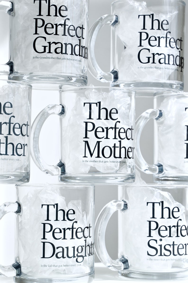 Brother Mugs The Perfect Glass Infused With Ink, Great Gift For Sister, Brother, Kids, Family, Grandparents, Mom or Dad, No Sticker Design image 2