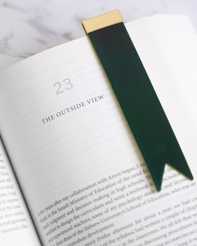 Personalized Leather Bookmark Gift Made Of Shell Cordovan Custom Engraved Emerald Green Luxury Minimalist By The Perfect Heart Page Holder image 6