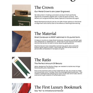 Metal Bookmark Made With Rare Shell Cordovan Leather. Great Bookshelf ...