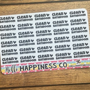 Clean the Bathroom Planner Stickers