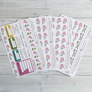 NEUE Mini Weight Loss Surgery Planner Sticker - 4 Bögen