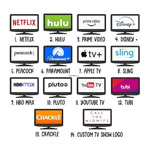 Binge Watch Streaming TVs - Your Choice of Platform or Television Show- Planner Stickers
