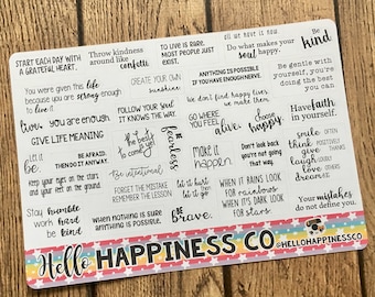 Intentional Living Quote Planner Stickers