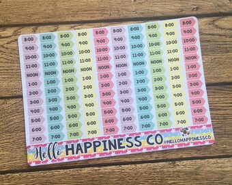 happy planner hourly etsy hourly agenda