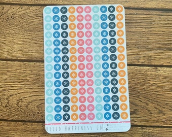 Small Icon Asterisks Dot Planner Stickers - Many Color Options