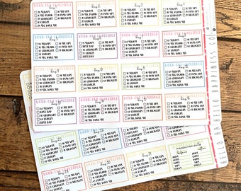 May include: A set of 10 colorful stickers with a workout challenge for each day. Each sticker has a checklist with exercises like squats, sit-ups, planks, push-ups, lunges, and bicycles. The stickers are designed for a 30-day workout challenge.