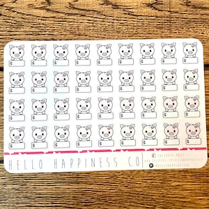 Piggy Bank Planner Stickers