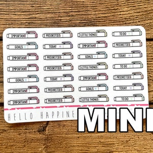 MINI Pastel Highlighter Headers - Planner Stickers