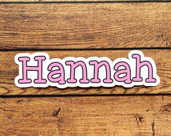 Vinyl Custom Colored Name, Word or Short Phrase Die Cut - Custom Name Plate Stickers - Glossy or Holographic Overlay