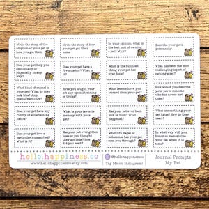 My Pet Journal Prompts - Planer Aufkleber - A5 Lined Journal Add-On Option - College Liniert - Sie wählen die Bindungsfarbe