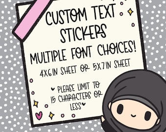 Texto personalizado - Pegatinas para planificador escritas a mano - Tus palabras