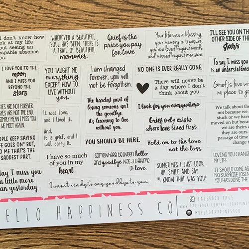 Love and Relationship Planner Quote Stickers - Etsy