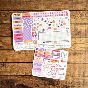 Monthly Kit for Hobonichi Weeks Planners  - Halloween Friends - October