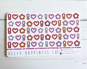Planner Alert Icons - Planner Stickers - Many Color Options - Mini 3x5in Sheet