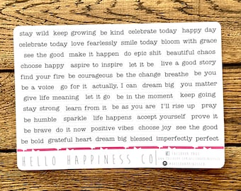 Short Quotes and Phrases - Typewriter Font - Planner Quote Stickers
