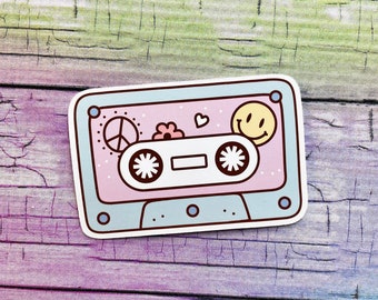 Mix Tape Nostalgia Die Cut Vinyl Sticker -  Holographic & Glossy Overlay Options Available
