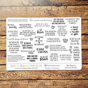 Be Brave Quotes Planner Sticker – Keine Schimpfwörter