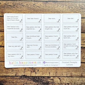 Cartas - Ideas para diario - Pegatinas para agenda - Opción adicional para diario rayado A5 - Rayas universitarias - Color de encuadernación a elección