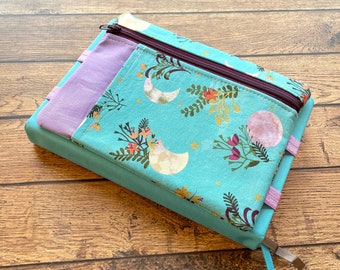 A5 Planner Pouch Featuring Elastic - By The Moonlight with Lavender Elastic